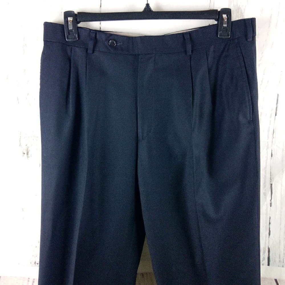 Nautica Navy Blue Men's Dress Pants 36x28.5 Pleated